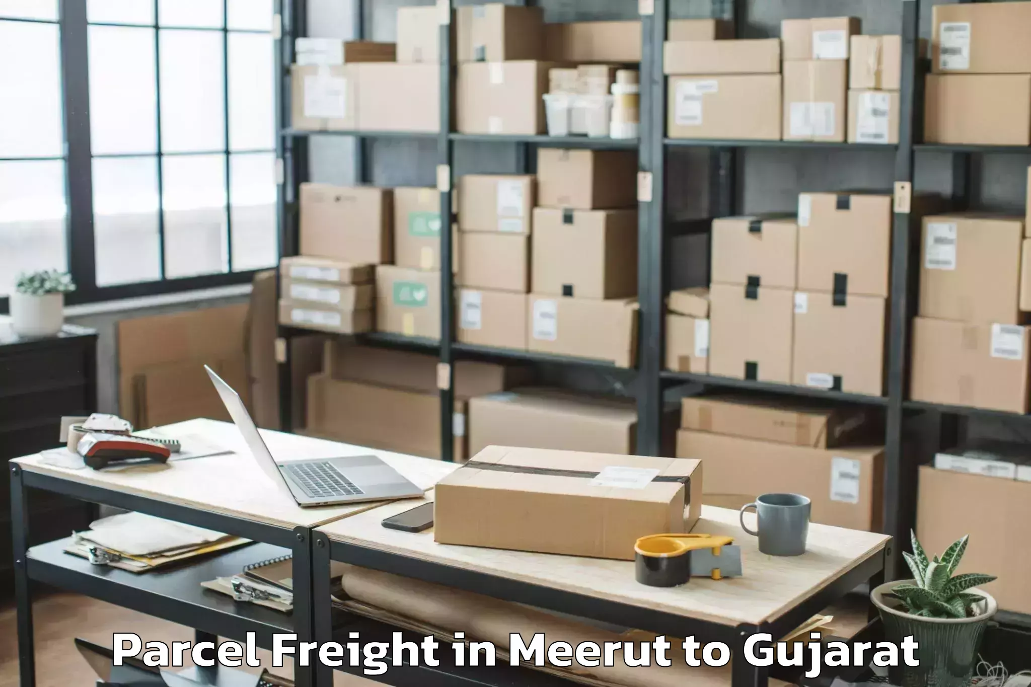 Book Meerut to Vansda Parcel Freight Online